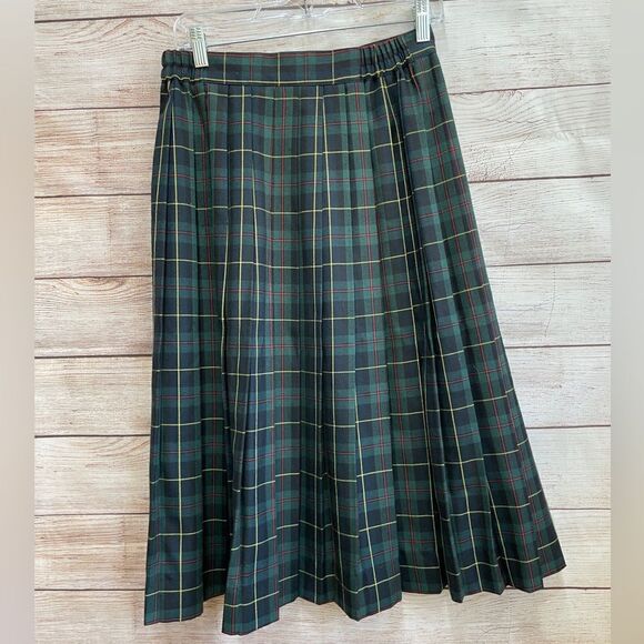 VINTAGE 60-70’s PLEATED PLAID SKIRT AND VEST - Picture 7 of 13